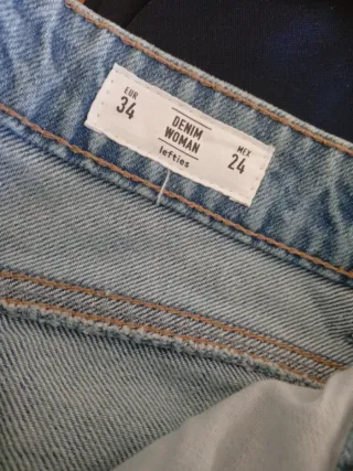 Pantalón vaquero ancho Lefties azul claro