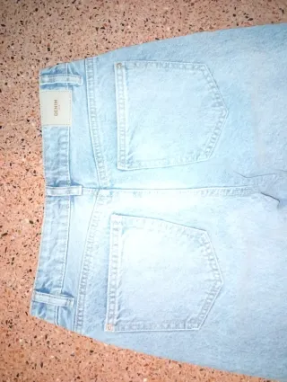 Pantalón vaquero ancho Lefties azul claro