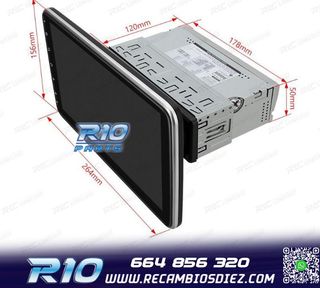 RADIO GPS ANDROID 14 GPS 1DIN LCD TÁCTIL 10"