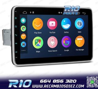 RADIO GPS ANDROID 14 GPS 1DIN LCD TÁCTIL 10"