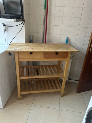 Mesa de cocina de madera idéal para cocina patio