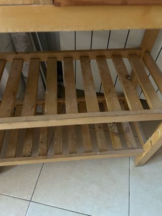 Mesa de cocina de madera idéal para cocina patio