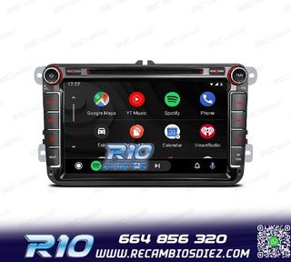 RADIO GPS ANDROID 12 PARA VOLKSWAGEN VW SEAT SKODA MULTIMEDI