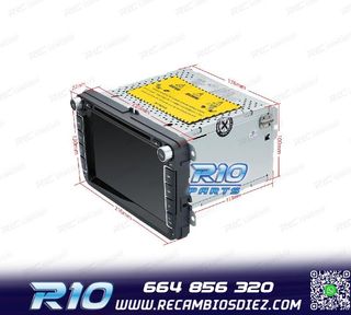 RADIO GPS ANDROID 12 PARA VOLKSWAGEN VW SEAT SKODA MULTIMEDI