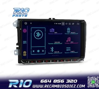 RADIO GPS ANDROID 12 PARA VOLKSWAGEN VW SKODA SEAT
