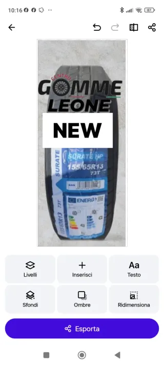 2 Pneumatici 155/65 R13 Nuovi