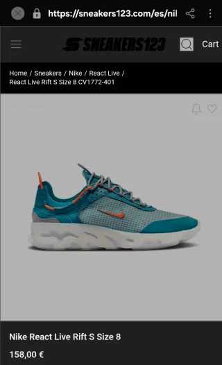 Nike React Live Rift S Talla 38