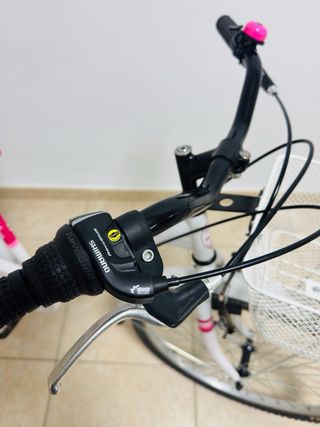 Bicicleta Niña Olmo Alya 24 6v Blanca/Rosa