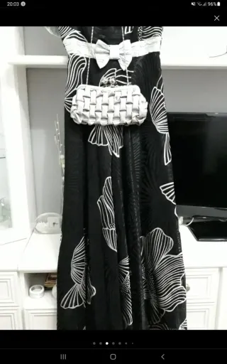 Vestido largo estampado floral