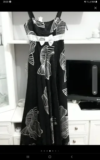 Vestido largo estampado floral