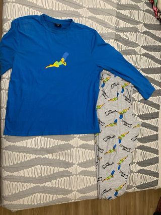 Pijama The Simpsons Marge Azul y Gris