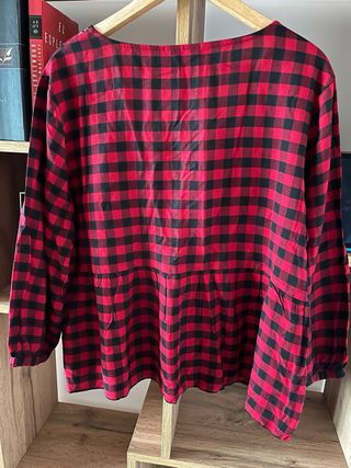 Camisa Springfield cuadros roja y negra T.44