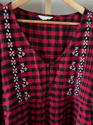 Camisa Springfield cuadros roja y negra T.44