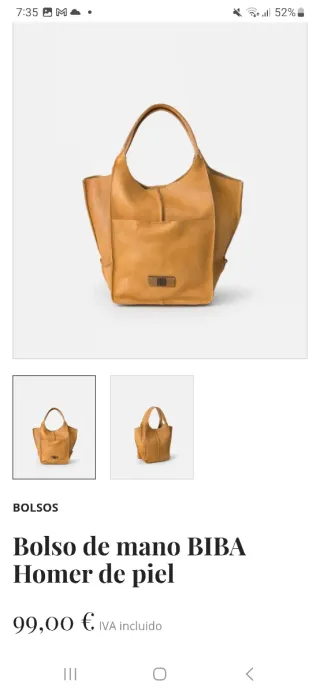 Bolso BIBA Homer Piel Marrón