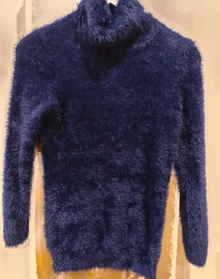 Jersey pelo cuello vuelto azul oscuro