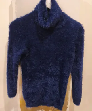 Jersey pelo cuello vuelto azul oscuro