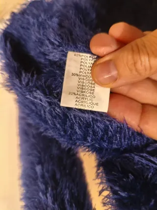 Jersey pelo cuello vuelto azul oscuro