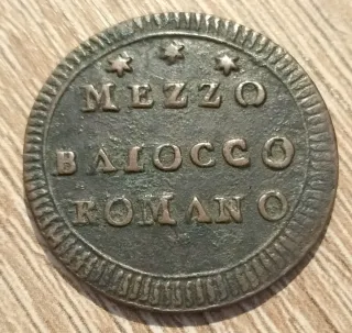 1/2 Baiocco Romano 1797