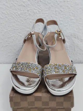 Cretuao Sandalias de tacón cuadrado