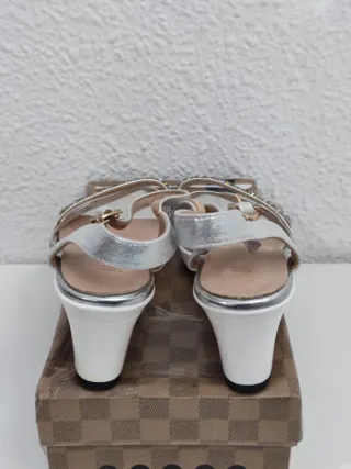 Cretuao Sandalias de tacón cuadrado