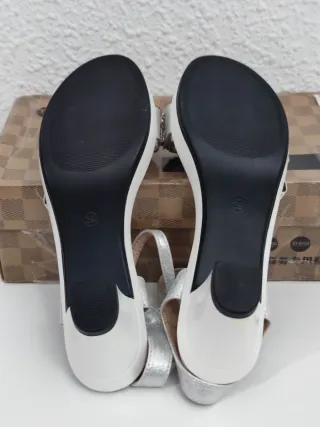 Cretuao Sandalias de tacón cuadrado