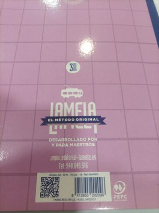 CUADERNOS LAMELA 50 HOJAS A4 3MM
