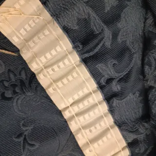 2 Cortinas Azul Marino Adamascadas