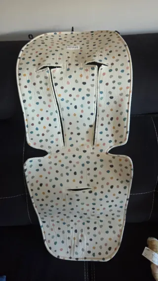 Funda carro,cambiador y neceser betribe lunares