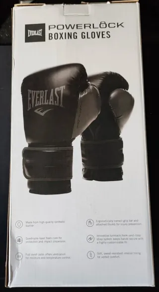 Guantes Boxeo Everlast Negros 16Oz Sin Usar