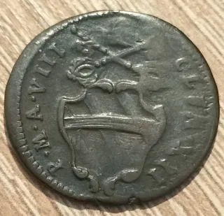 1 Quattrino 1738 Moneta Romana