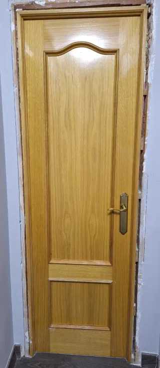 Puertas de madera con cristal