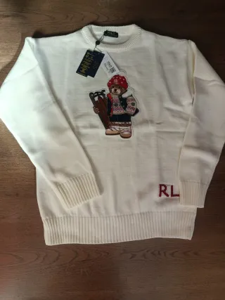 Jersey del Oso Esquí Blanco