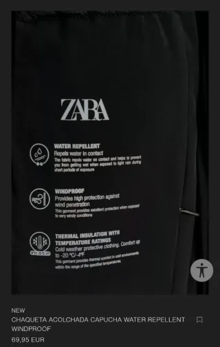 Chaqueta Zara Negra Mujer