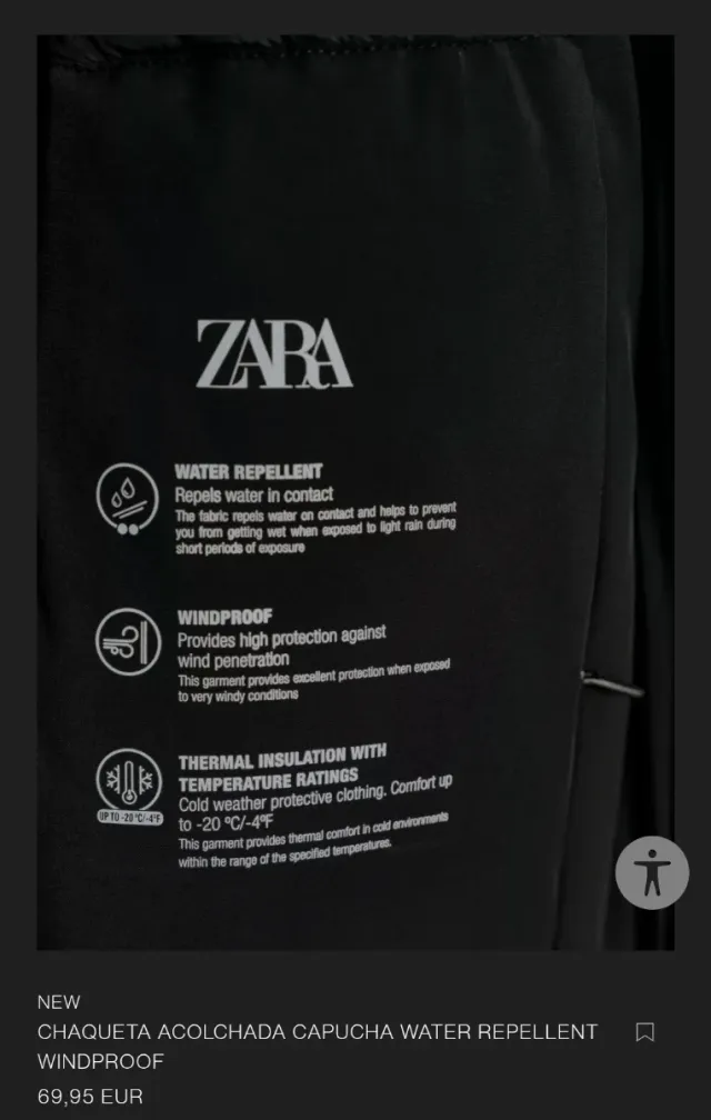 Chaqueta Zara Negra Mujer