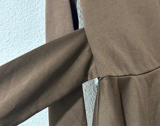 Vestido blazer marrón con lazo