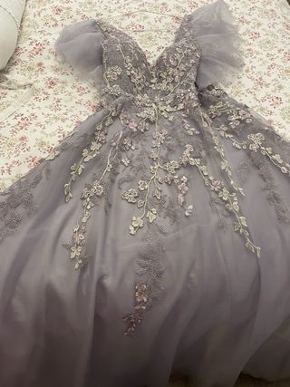 Vestido de boda-fiesta Marfil Aire Barcelona