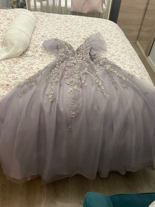 Vestido de boda-fiesta Marfil Aire Barcelona