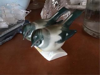 Porcellane: Coppia bambini, uccelli, ballerina