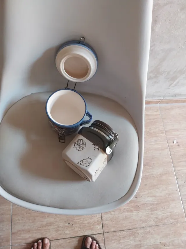 2 Barattoli Decorativi in Ceramica