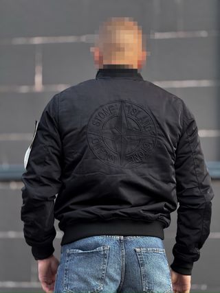 Chaqueta Bomber Stone Island Negra Talla - M