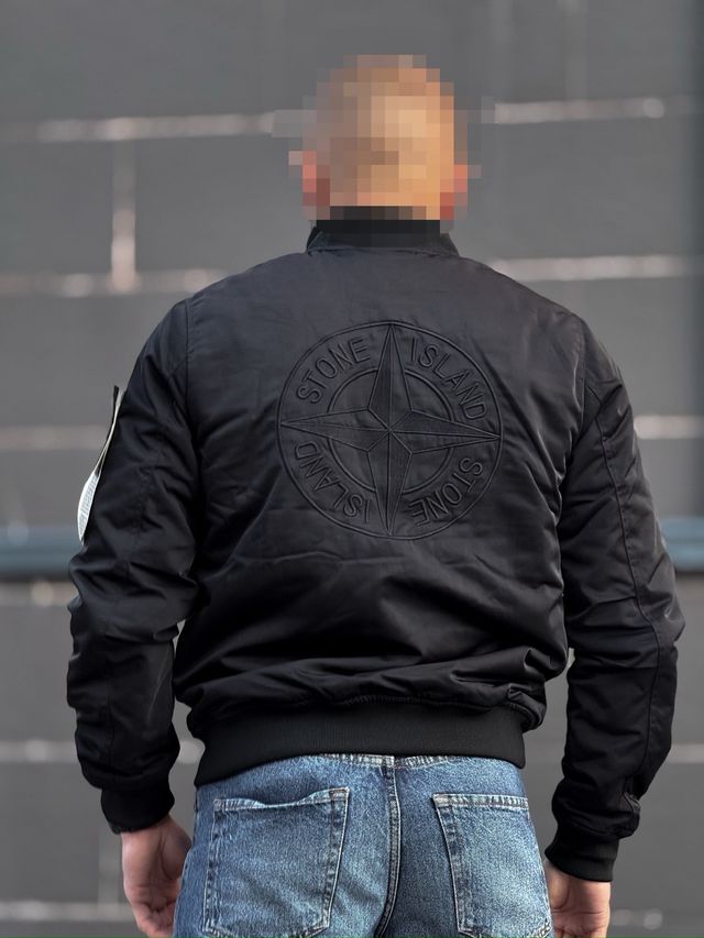Chaqueta Bomber Stone Island Negra Talla - M