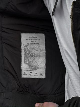 Chaqueta Bomber Stone Island Negra Talla - M