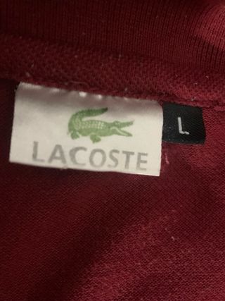 Polo Lacoste Rojo Talla L