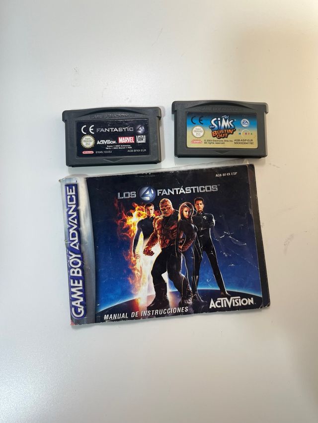 Pack 2 Juegos Game Boy Advance: Fantastic 4 y Sims
