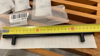 Set 5 Maniglie Nere Tonde Tubolari Nuove