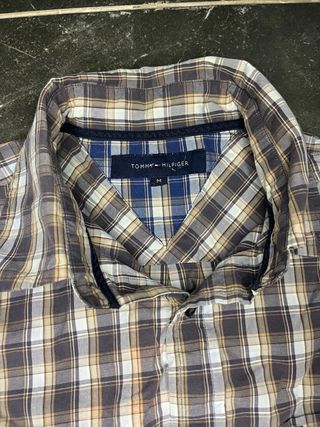 Camicia Tommy Hilfiger a quadri marrone/bianca