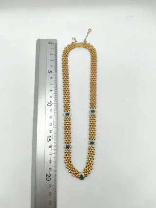 Gargantilla dama oro 18kt con circonitas