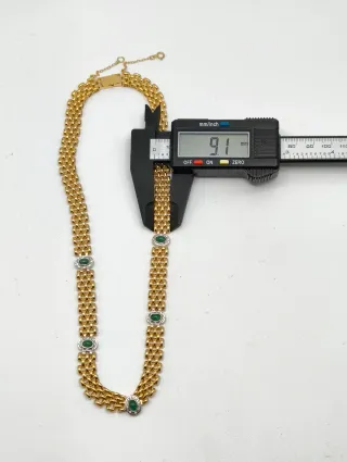 Gargantilla dama oro 18kt con circonitas