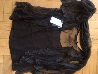 Blusa fiesta encaje negro Talla M