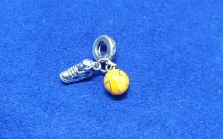 Charm Baloncesto Bota Balón Pulsera Pandora collar
